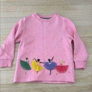 Mini Boden Pink Sweatshirt with Colorful Dancers. Brand new without tags